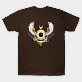 Gold Watch with White Wings ( Steampunk wings ) T-Shirt